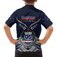 Samoa Independence Day Family Matching Short Sleeve Bodycon Dress and Hawaiian Shirt Ula Nifo Mix Turtle LT01 - Polynesian Pride