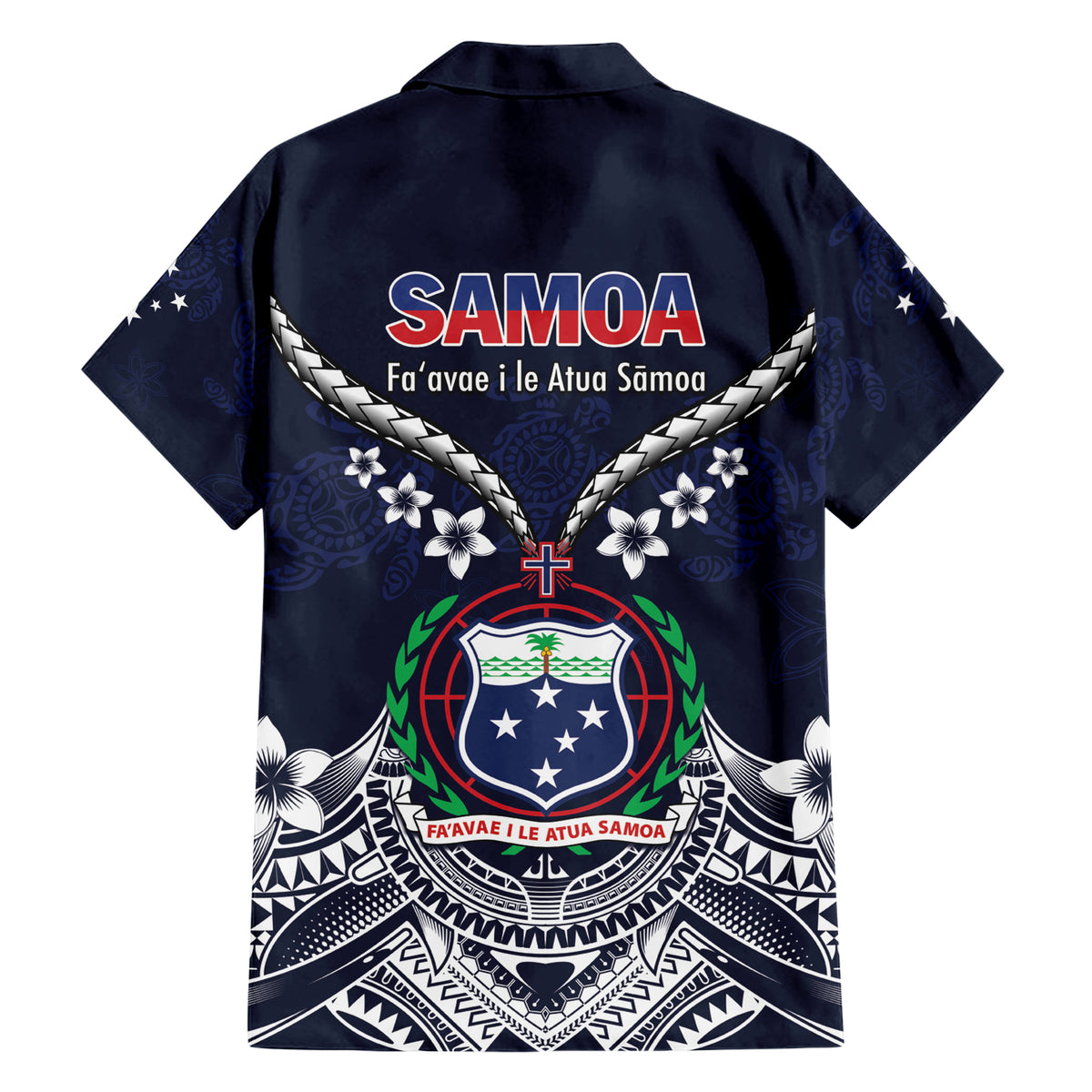 Samoa Independence Day Family Matching Short Sleeve Bodycon Dress and Hawaiian Shirt Ula Nifo Mix Turtle LT01 - Polynesian Pride