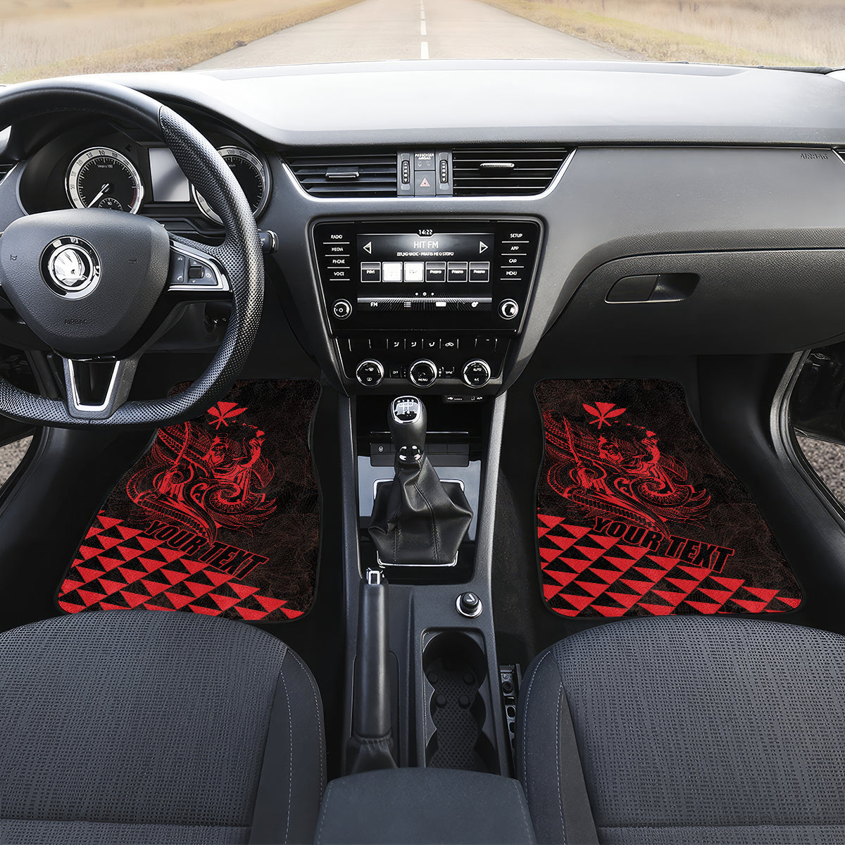 King Kamehameha Day Car Mats Kakau Polynesian Pattern