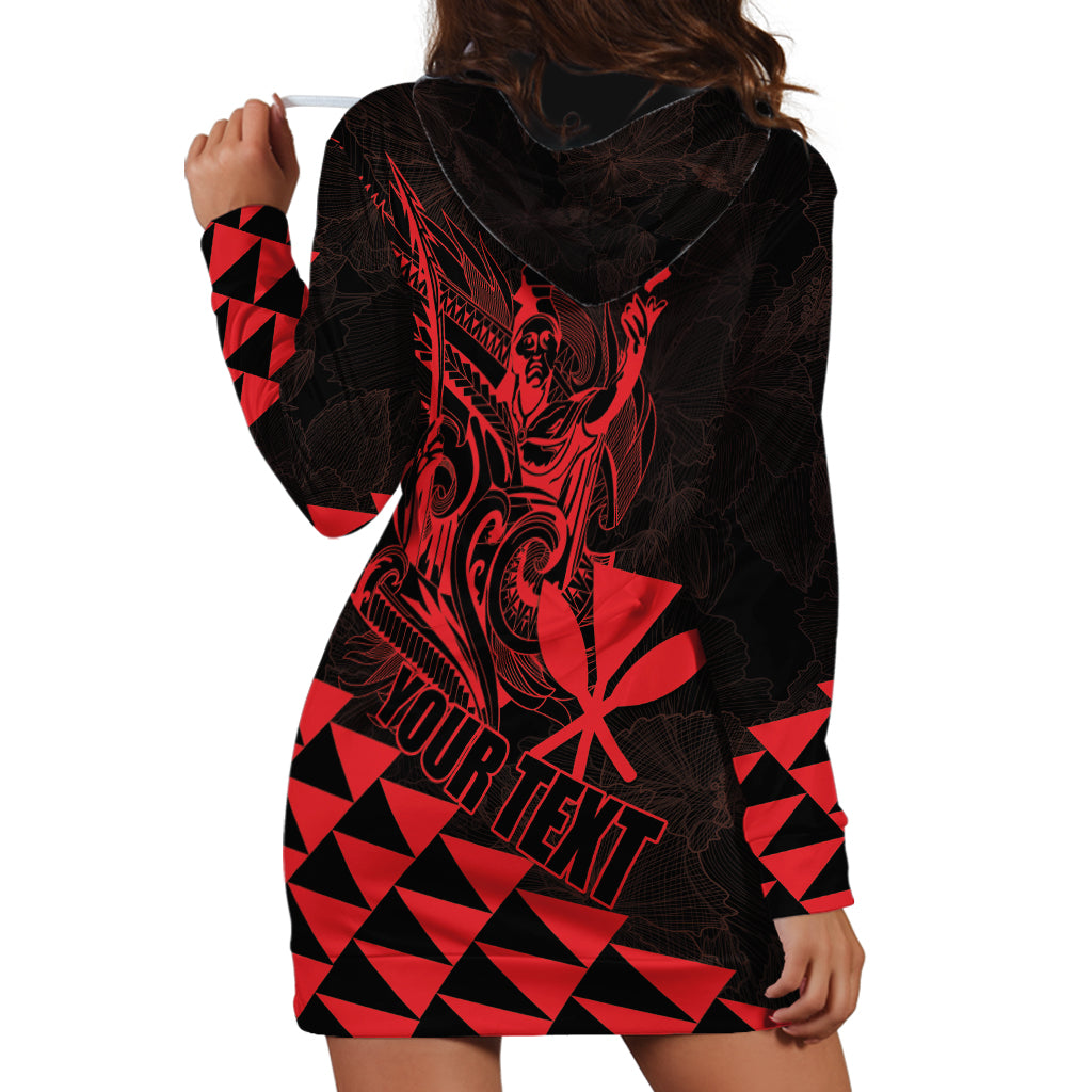 Personalized King Kamehameha Day Hoodie Dress Kakau Polynesian Pattern LT01 - Polynesian Pride