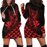 Personalized King Kamehameha Day Hoodie Dress Kakau Polynesian Pattern LT01 - Polynesian Pride