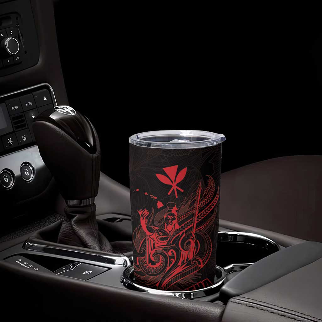 King Kamehameha Day Tumbler Cup Kakau Polynesian Pattern