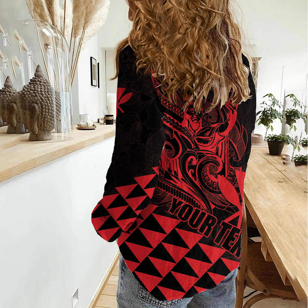 Personalized King Kamehameha Day Women Casual Shirt Kakau Polynesian Pattern LT01 - Polynesian Pride