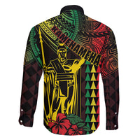 King Kamehameha Day Family Matching Off Shoulder Maxi Dress and Hawaiian Shirt Hawaii Kakau Reggae LT01 - Polynesian Pride