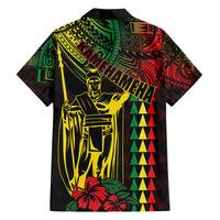 King Kamehameha Day Family Matching Puletasi and Hawaiian Shirt Hawaii Kakau Reggae LT01 - Polynesian Pride