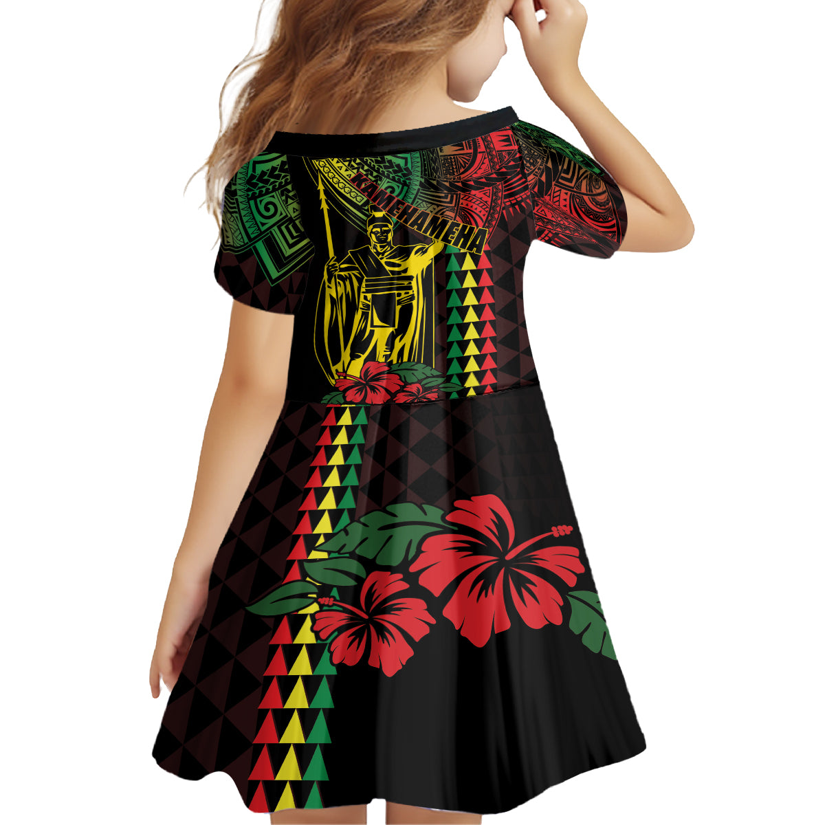 King Kamehameha Day Family Matching Tank Maxi Dress and Hawaiian Shirt Hawaii Kakau Reggae LT01 - Polynesian Pride
