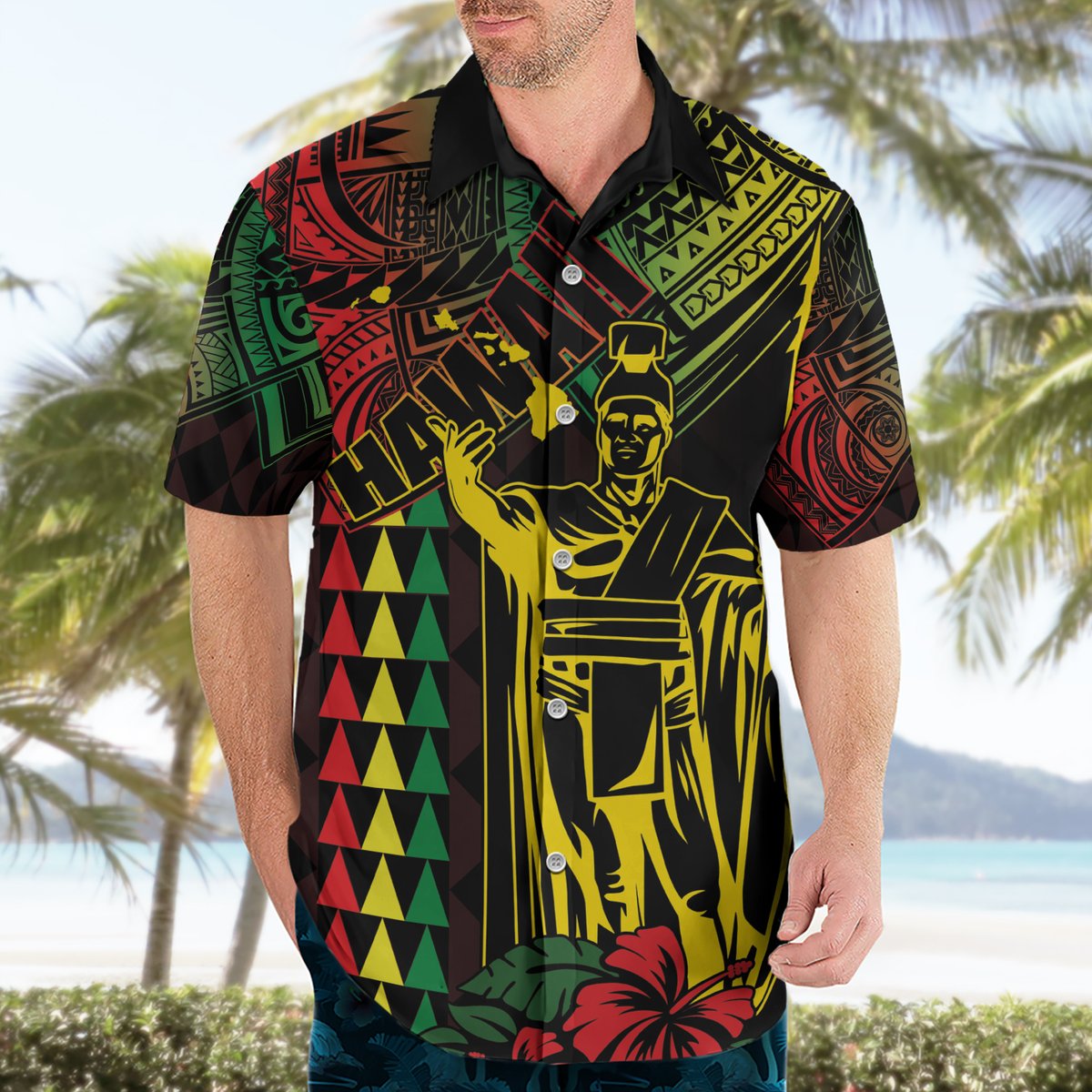 King Kamehameha Day Hawaiian Shirt Hawaii Kakau Reggae