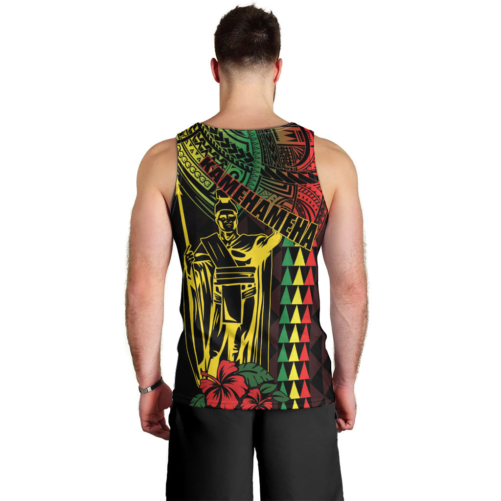 King Kamehameha Day Men Tank Top Hawaii Kakau Reggae LT01 - Polynesian Pride