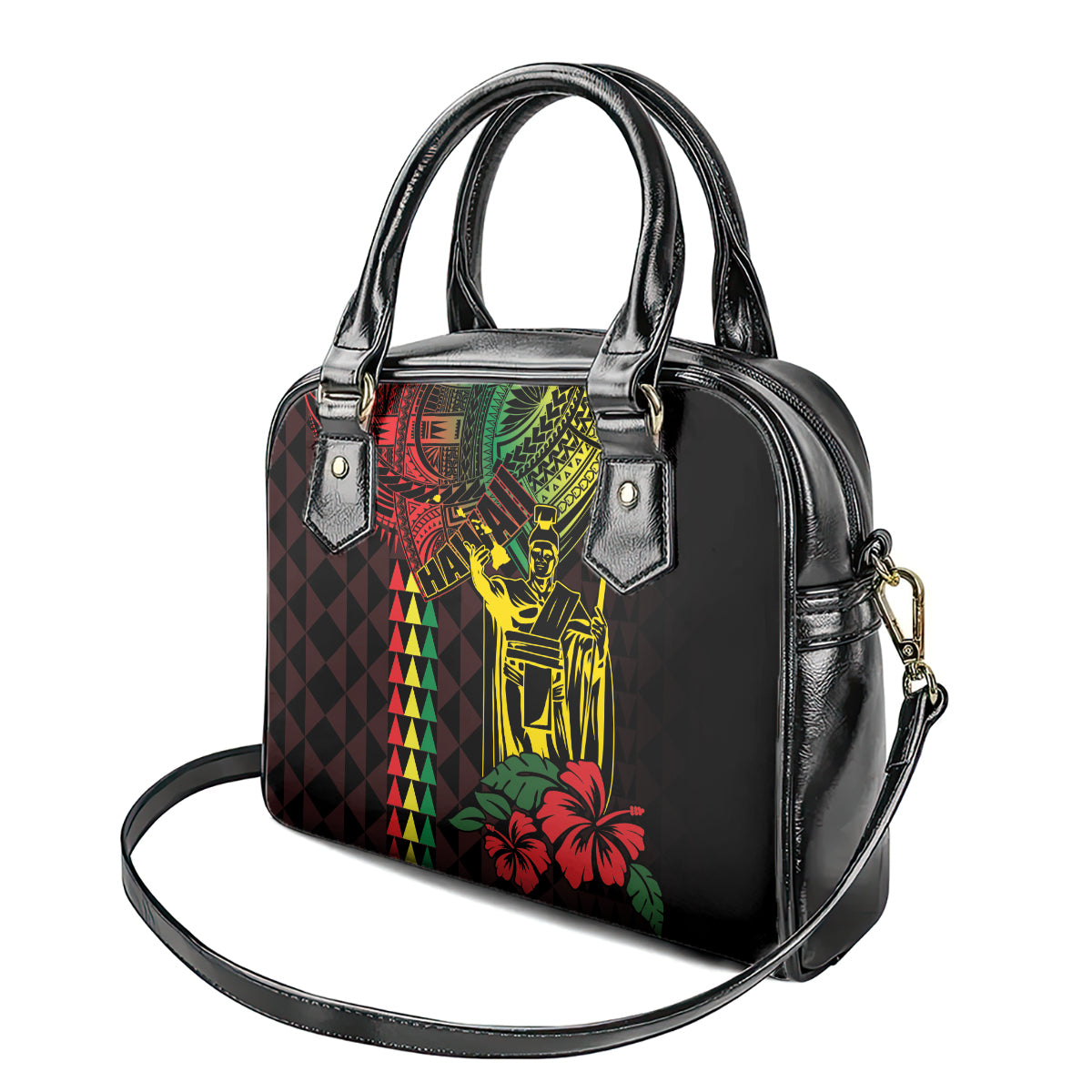 King Kamehameha Day Shoulder Handbag Hawaii Kakau Reggae