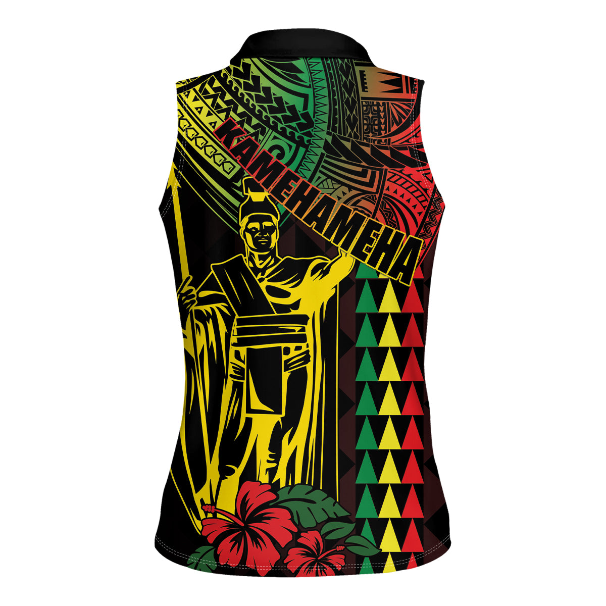 King Kamehameha Day Women Sleeveless Polo Shirt Hawaii Kakau Reggae LT01 - Polynesian Pride