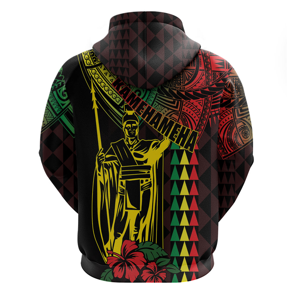 King Kamehameha Day Zip Hoodie Hawaii Kakau Reggae LT01 - Polynesian Pride