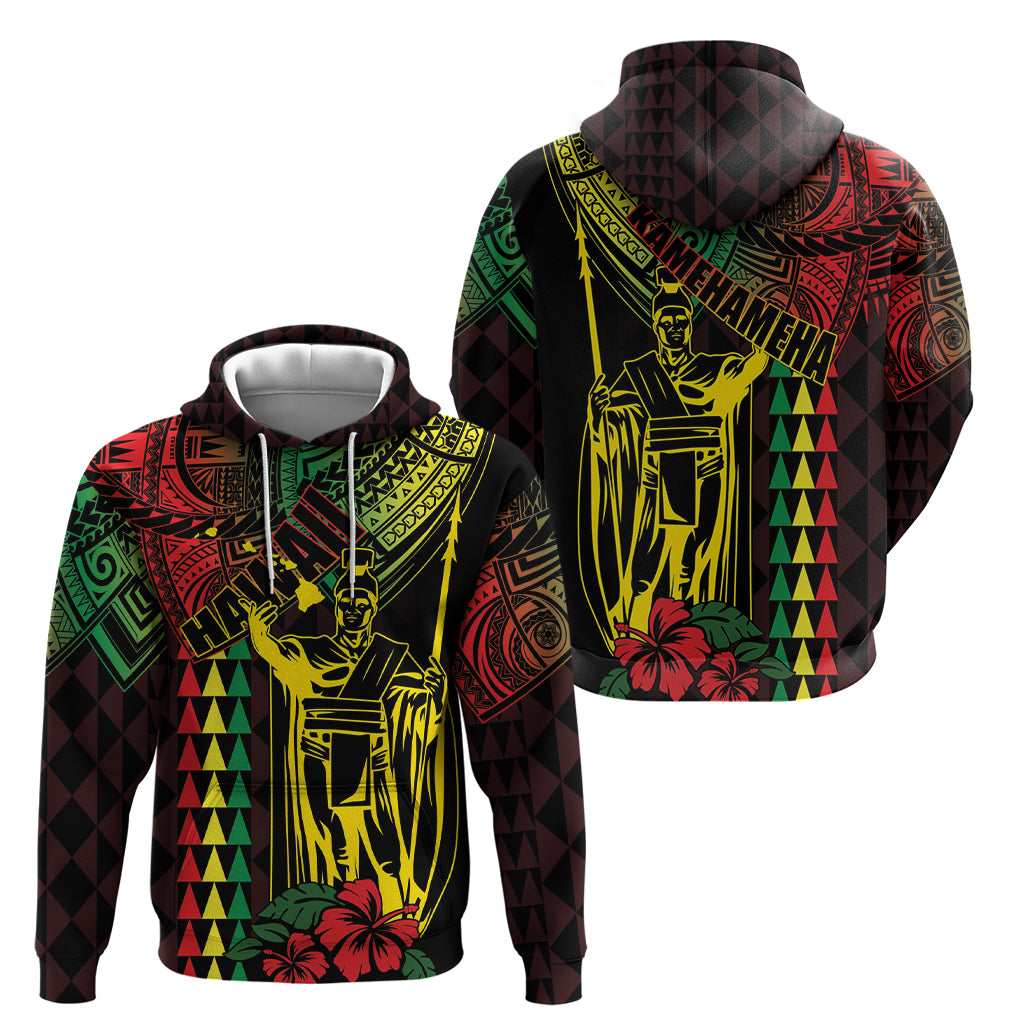 King Kamehameha Day Zip Hoodie Hawaii Kakau Reggae LT01 - Polynesian Pride