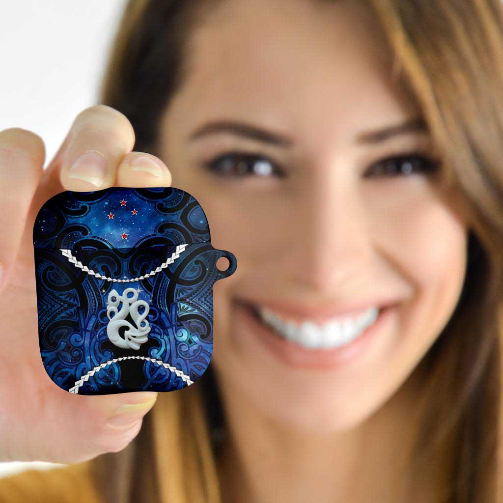 Maori Matariki Manaia AirPods Case Maori Kowhaiwhai Pattern Galaxy LT01 - Polynesian Pride