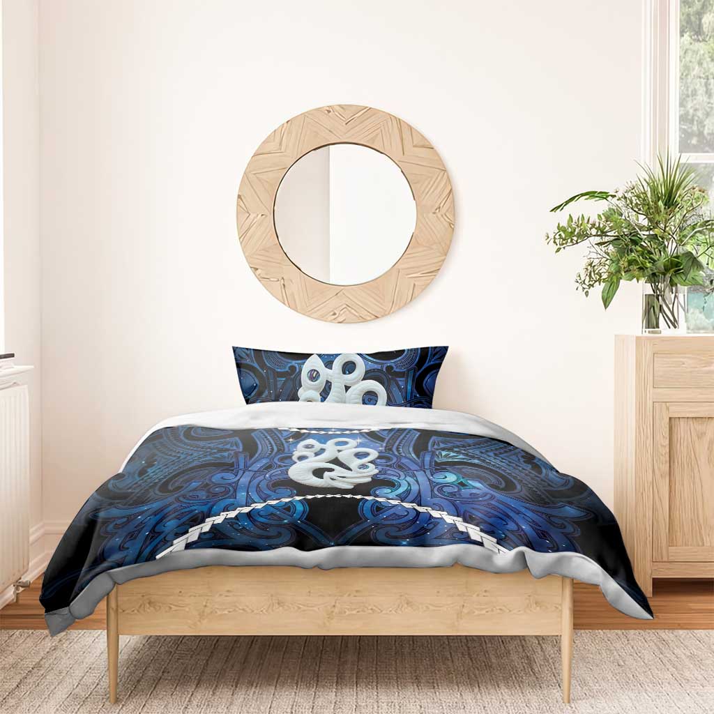 Maori Matariki Manaia Bedding Set Maori Kowhaiwhai Pattern Galaxy