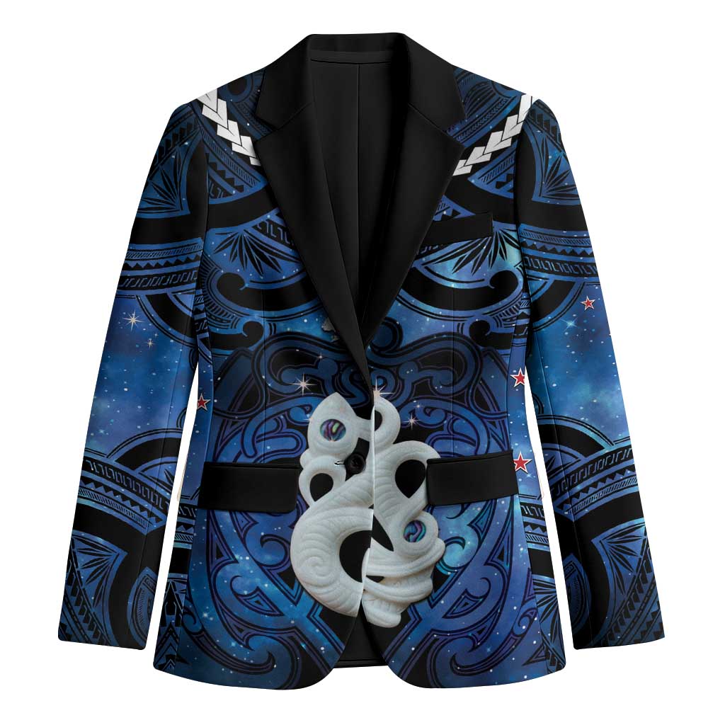 Personalized Maori Matariki Manaia Blazer Maori Kowhaiwhai Pattern Galaxy