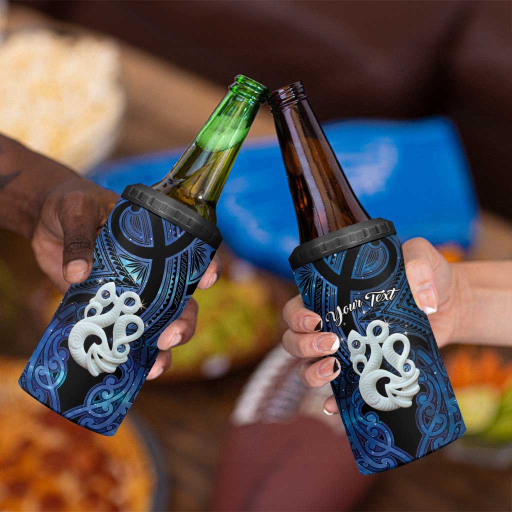 Personalized Maori Matariki Manaia 4 in 1 Can Cooler Tumbler Maori Kowhaiwhai Pattern Galaxy