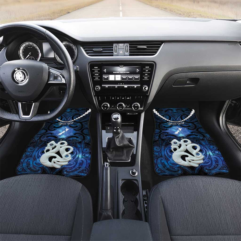 Personalized Maori Matariki Manaia Car Mats Maori Kowhaiwhai Pattern Galaxy