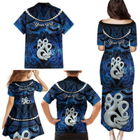 Personalized Maori Matariki Manaia Family Matching Puletasi and Hawaiian Shirt Maori Kowhaiwhai Pattern Galaxy LT01 - Polynesian Pride