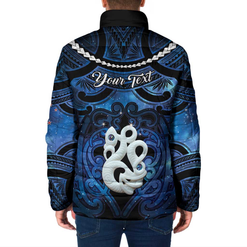 Personalized Maori Matariki Manaia Padded Jacket Maori Kowhaiwhai Pattern Galaxy