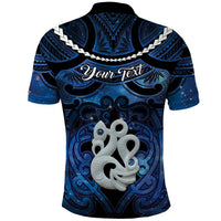 Personalized Maori Matariki Manaia Polo Shirt Maori Kowhaiwhai Pattern Galaxy