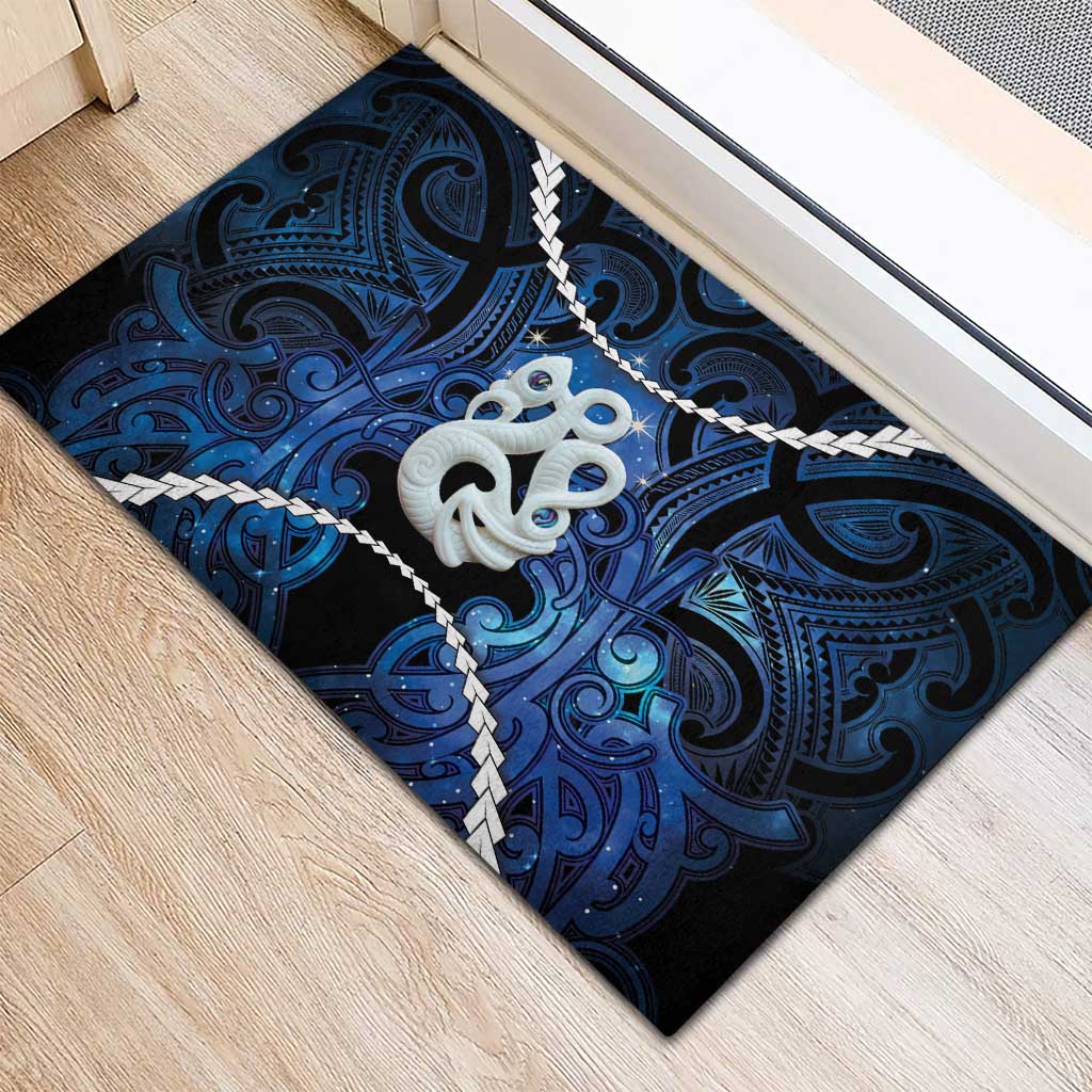 Maori Matariki Manaia Rubber Doormat Maori Kowhaiwhai Pattern Galaxy
