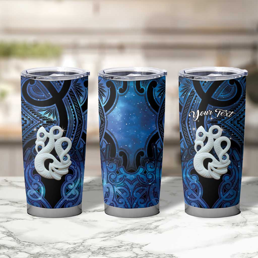 Personalized Maori Matariki Manaia Tumbler Cup Maori Kowhaiwhai Pattern Galaxy