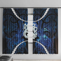 Maori Matariki Manaia Window Curtain Maori Kowhaiwhai Pattern Galaxy