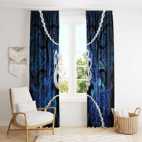 Maori Matariki Manaia Window Curtain Maori Kowhaiwhai Pattern Galaxy