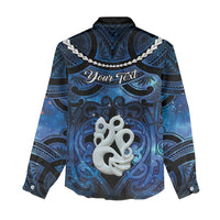 Personalized Maori Matariki Manaia Women Casual Shirt Maori Kowhaiwhai Pattern Galaxy