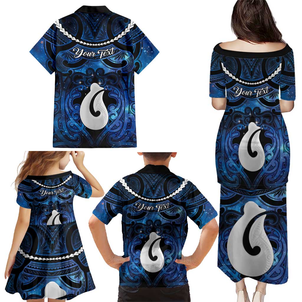 Personalized Maori Matariki Hei Matau Family Matching Puletasi and Hawaiian Shirt Maori Kowhaiwhai Pattern Galaxy LT01 - Polynesian Pride