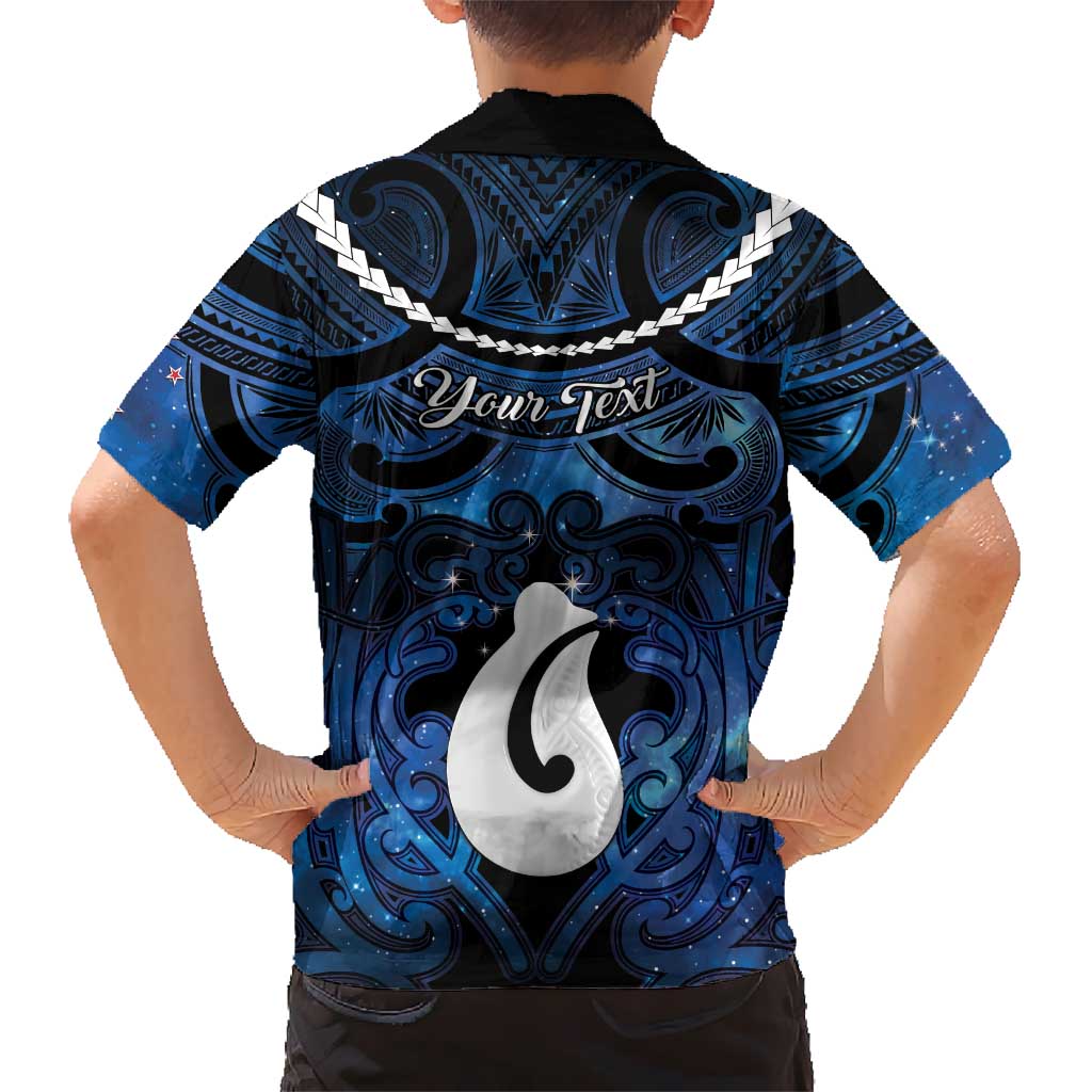 Personalized Maori Matariki Hei Matau Family Matching Summer Maxi Dress and Hawaiian Shirt Maori Kowhaiwhai Pattern Galaxy LT01 - Polynesian Pride