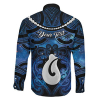Personalized Maori Matariki Hei Matau Family Matching Summer Maxi Dress and Hawaiian Shirt Maori Kowhaiwhai Pattern Galaxy LT01 - Polynesian Pride