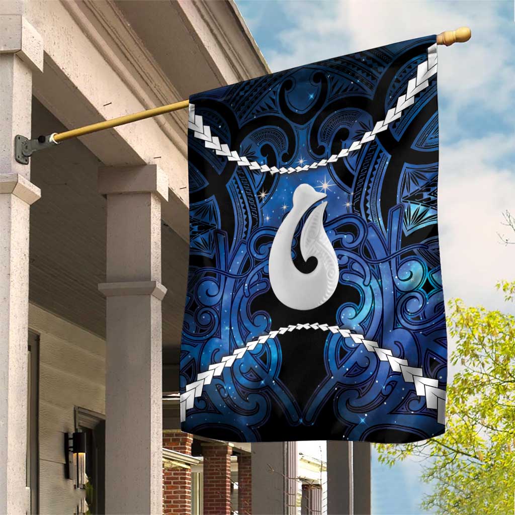 Maori Matariki Hei Matau Garden Flag Maori Kowhaiwhai Pattern Galaxy