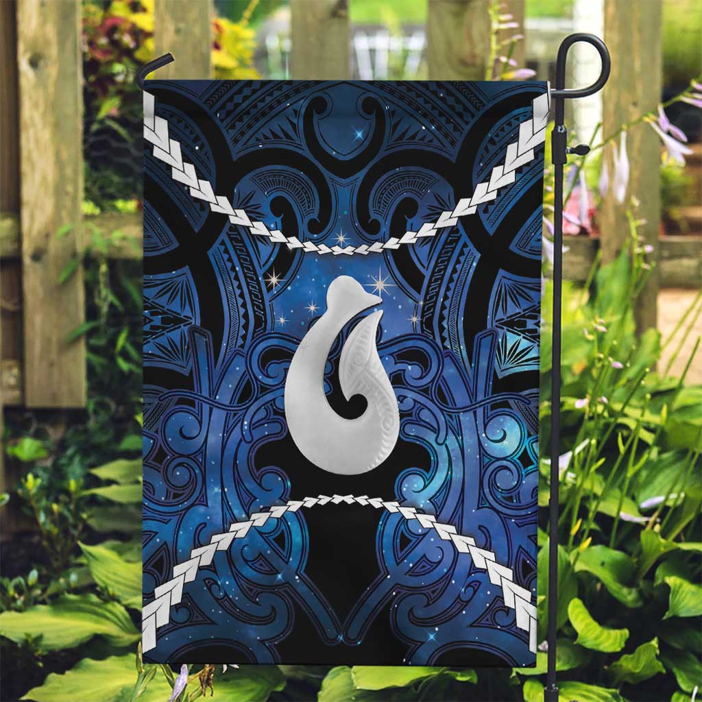 Maori Matariki Hei Matau Garden Flag Maori Kowhaiwhai Pattern Galaxy