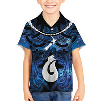 Personalized Maori Matariki Hei Matau Kid Hawaiian Shirt Maori Kowhaiwhai Pattern Galaxy