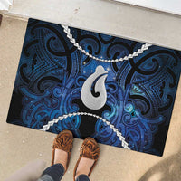 Maori Matariki Hei Matau Rubber Doormat Maori Kowhaiwhai Pattern Galaxy