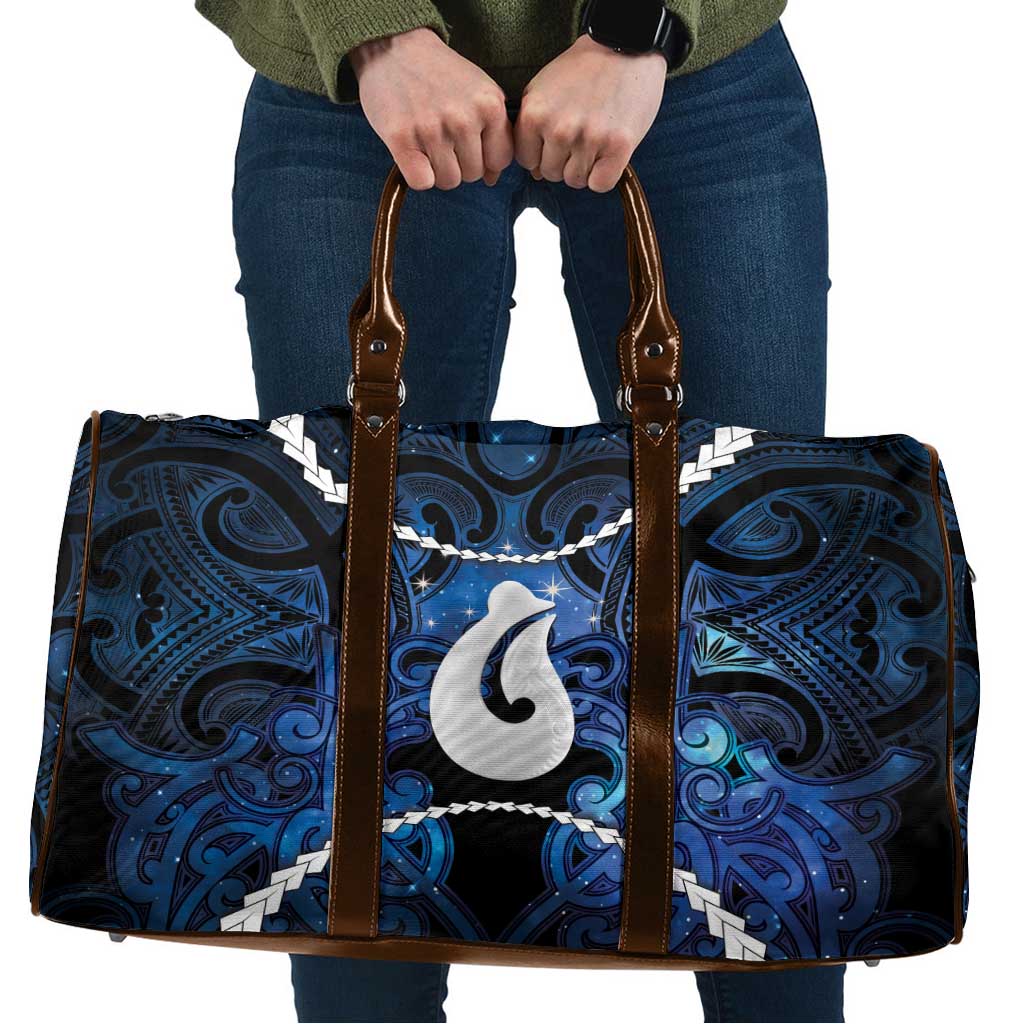 Maori Matariki Hei Matau Travel Bag Maori Kowhaiwhai Pattern Galaxy
