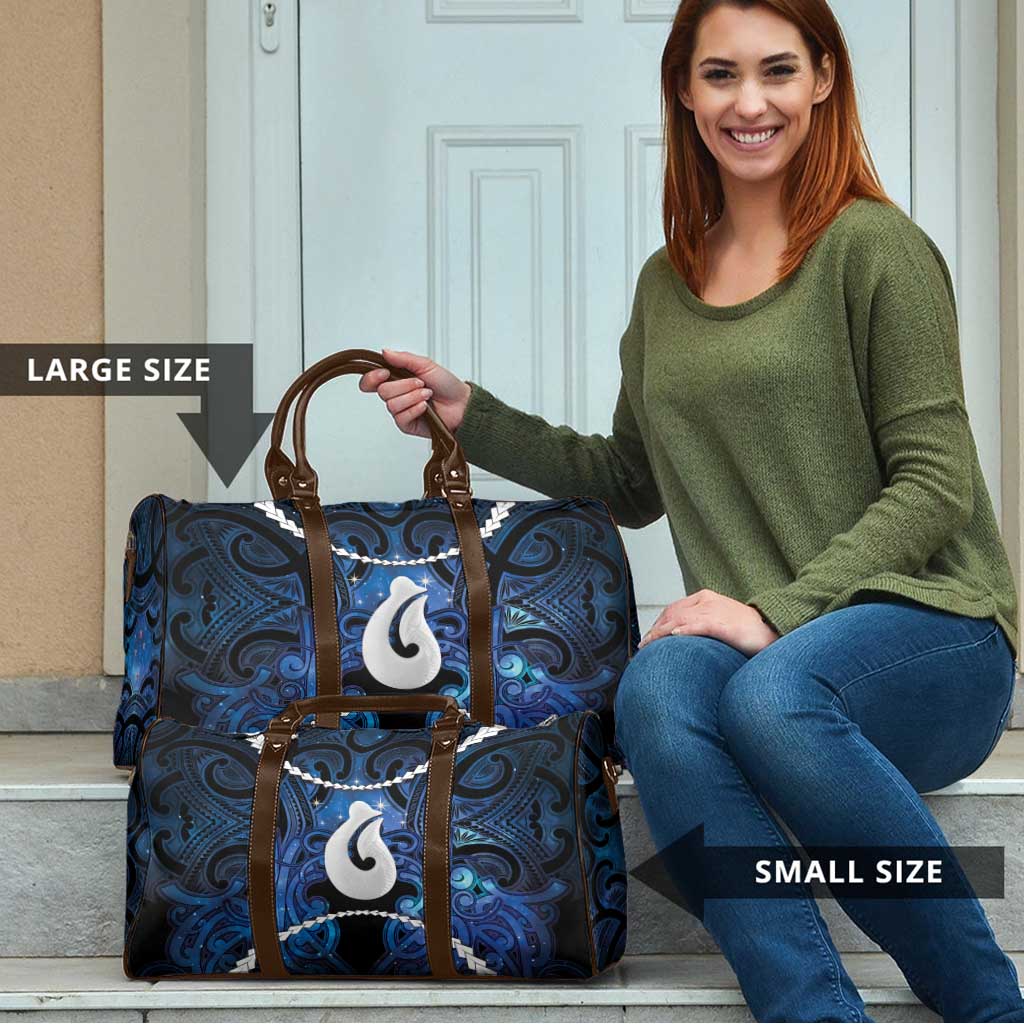 Maori Matariki Hei Matau Travel Bag Maori Kowhaiwhai Pattern Galaxy