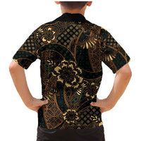 Indonesian Batik Pattern Vintage Brown Family Matching Mermaid Dress and Hawaiian Shirt LT01 - Polynesian Pride