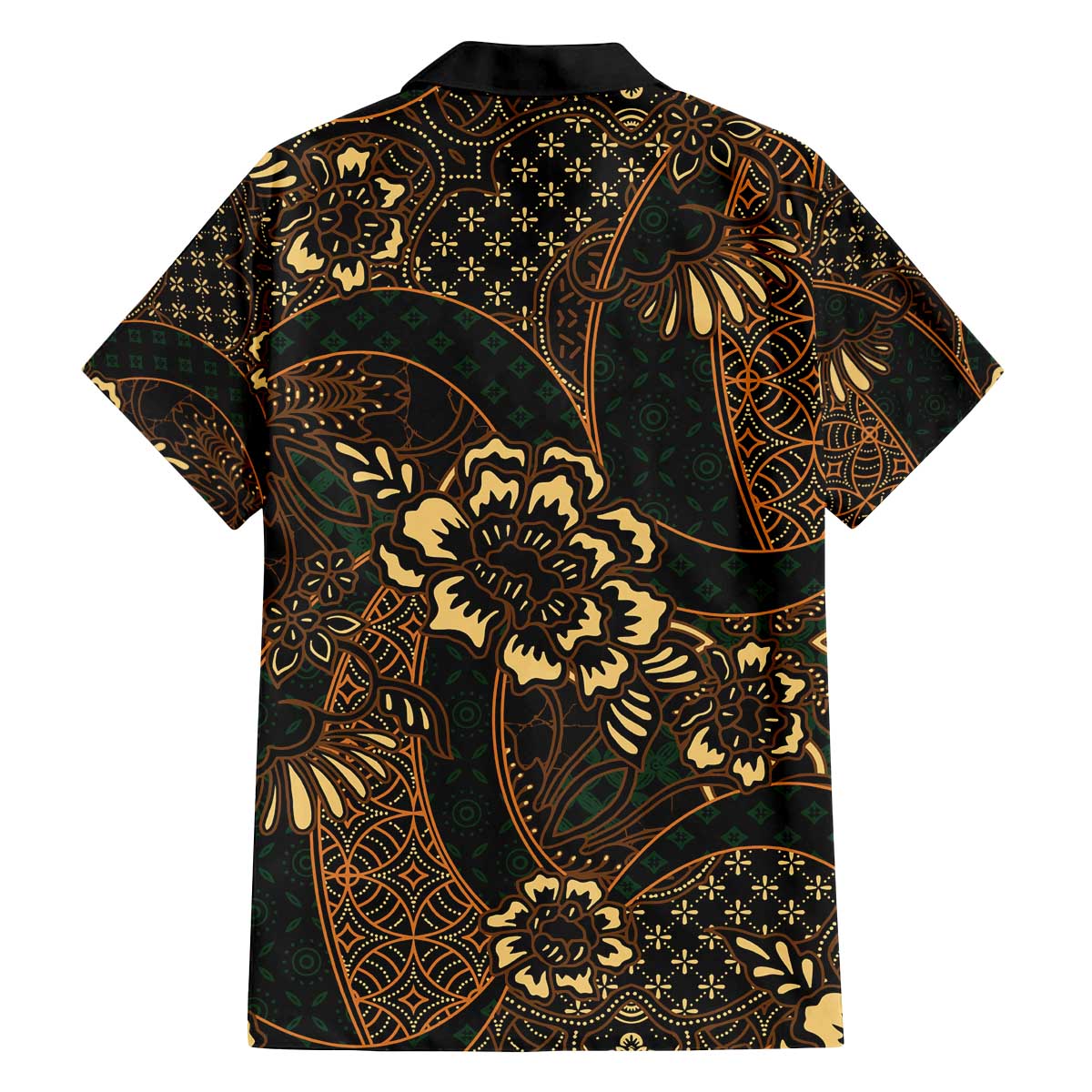 Indonesian Batik Pattern Vintage Brown Family Matching Off The Shoulder Long Sleeve Dress and Hawaiian Shirt LT01 - Polynesian Pride
