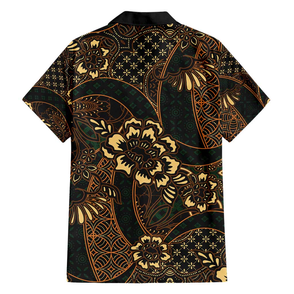 Indonesian Batik Pattern Vintage Brown Family Matching Short Sleeve Bodycon Dress and Hawaiian Shirt LT01 - Polynesian Pride