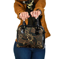 Indonesian Batik Pattern Vintage Brown Shoulder Handbag