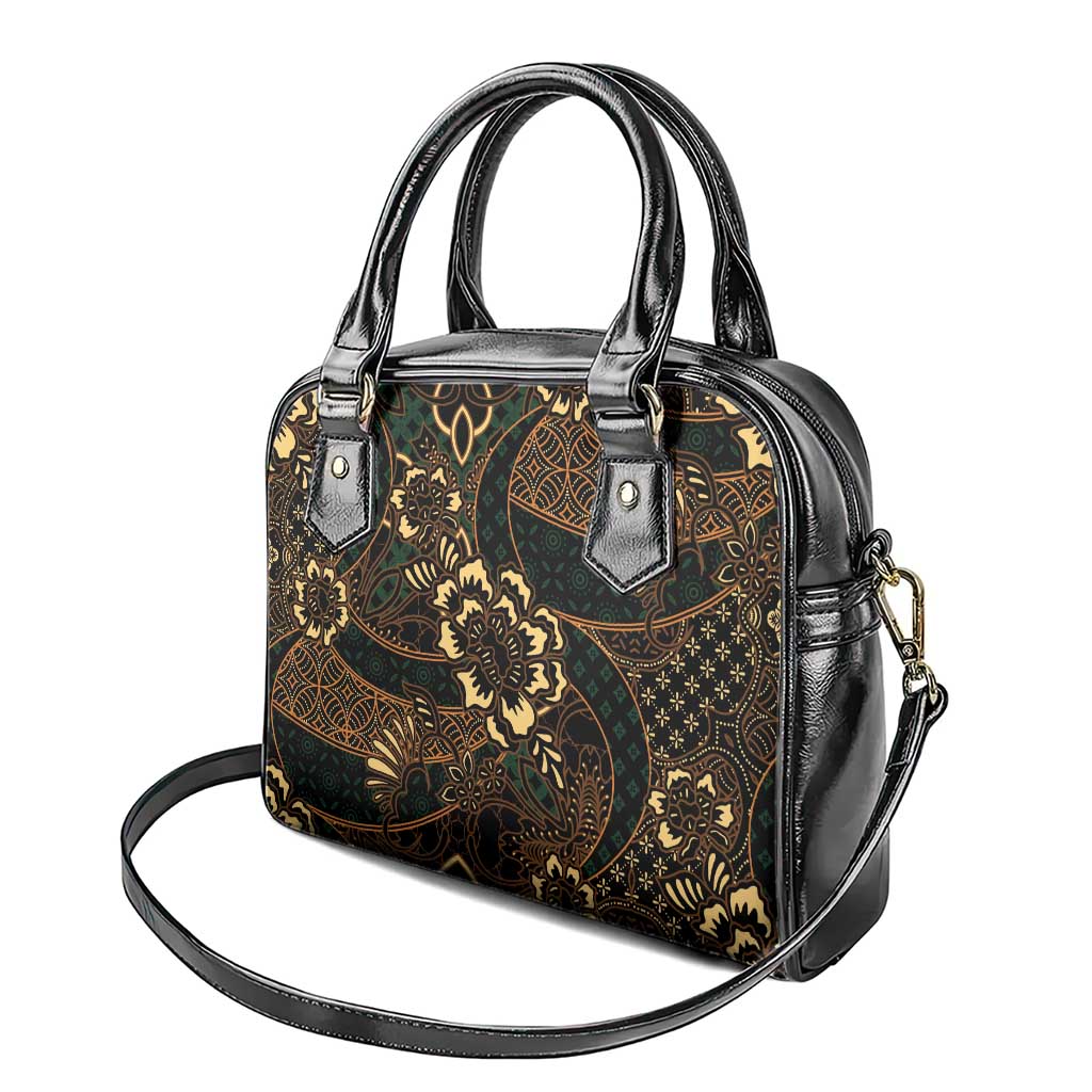 Indonesian Batik Pattern Vintage Brown Shoulder Handbag