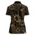 Indonesian Batik Pattern Vintage Brown Women Polo Shirt