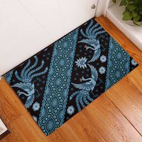 Indonesia Batik Pattern Rubber Doormat Blue Version