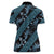 Indonesia Batik Pattern Women Polo Shirt Blue Version