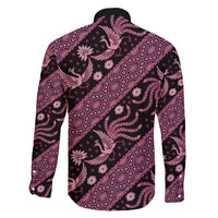 Indonesia Batik Pattern Family Matching Mermaid Dress and Hawaiian Shirt Pink Version