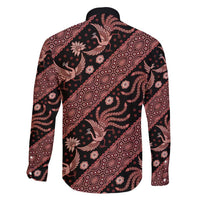 Indonesia Batik Pattern Family Matching Summer Maxi Dress and Hawaiian Shirt Red Version