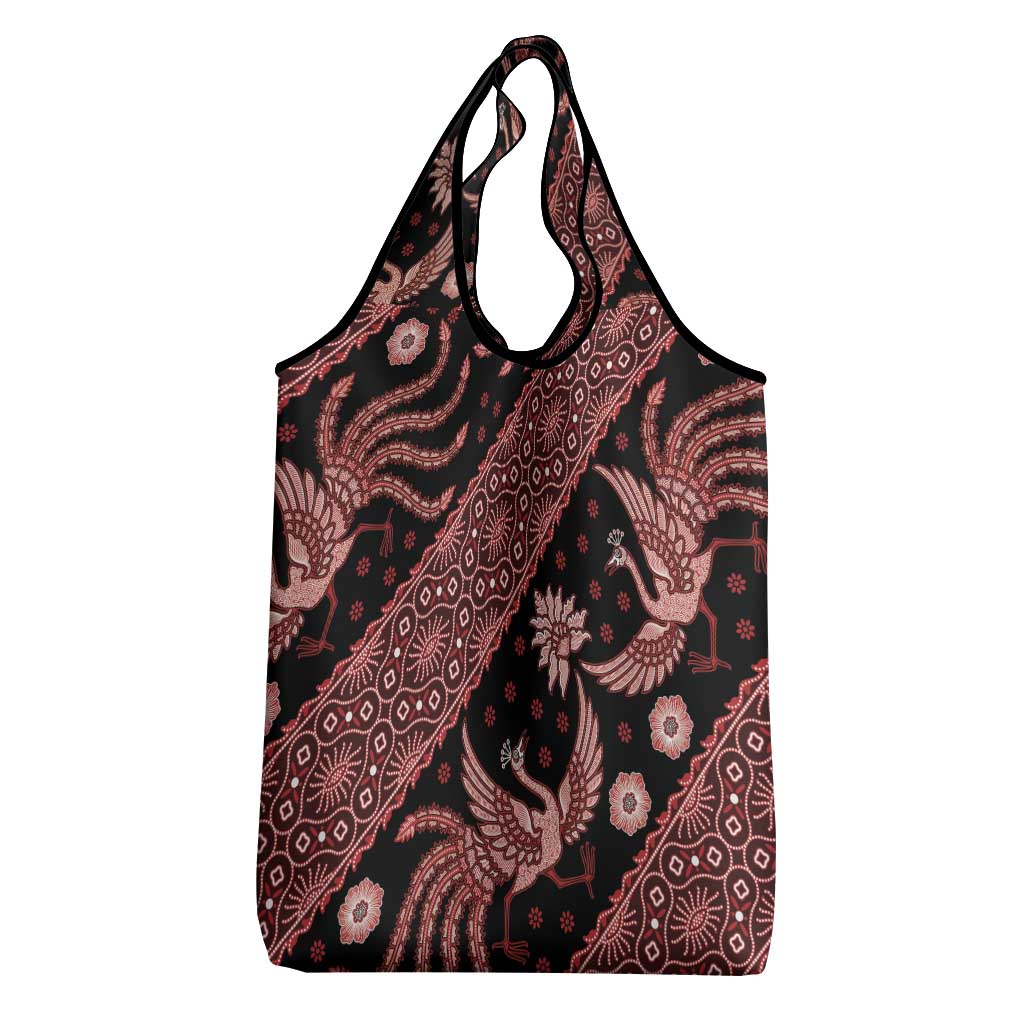 Indonesia Batik Pattern Grocery Bag Red Version
