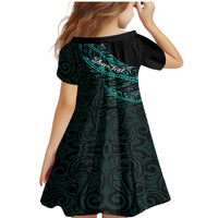 Personalised Aotearoa Family Matching Mermaid Dress and Hawaiian Shirt Silver Fern Mix Paua Shell Polynesian Pattern LT01 - Polynesian Pride